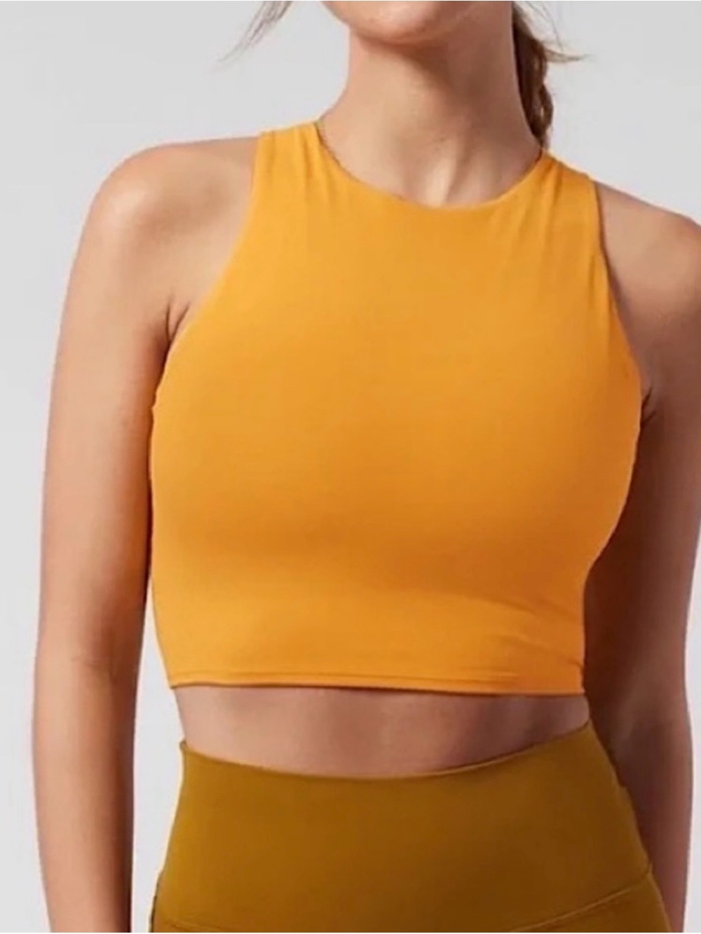 Athleta Cropped High Neck Longline
